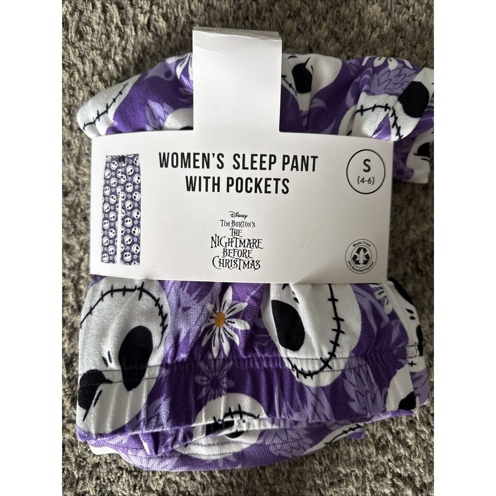 Disney The Nightmare Before Christmas Women's Sleep Pants  W/ Pockets Small